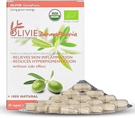 Organic Olive Leaf Extract Supplement for Women and Men by OLIVIE | DermaPsoria Supplement for Psoriasis, Eczema, Hyperpigmentation | Olive Oil Capsules | Antioxidant Polyphenols | 80 Vegetal Capsules