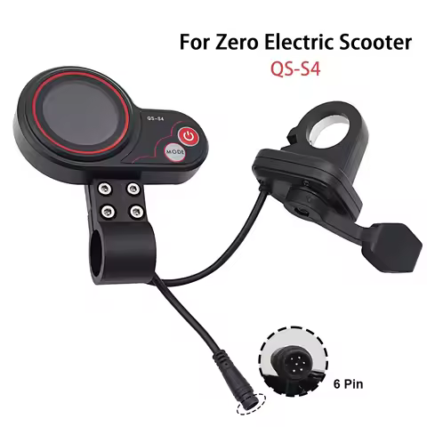 6PIN QS-S4 LCD Display Thumb Throttle For Electric Scooter Zero 8/9/10/8X/10X/11X 36V-60V Dashboard 