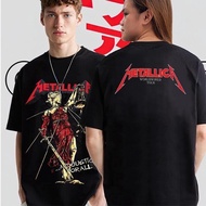 baju tshirt lelaki tshirt hitam perempuan Metallica Worldwired Tour Heavy Metal Rockband Rock Band, 