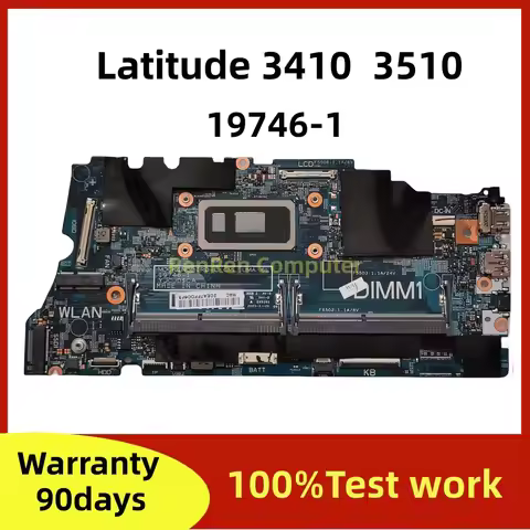 19746-1 For Dell Latitude 3410 3510 Laptop Motherboard With 5405U i3-10110U i5-10210U i7-10510U CPU 
