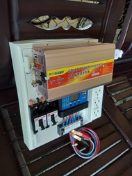 ชุดนอนนา 12 v 3000w230v PWM ชาร์จเจอร์ 30A โซล่าเซลล์ (3000w souer )ใช้สายไฟเบอร์ 4 แถมสายพ่วงแบตพร้
