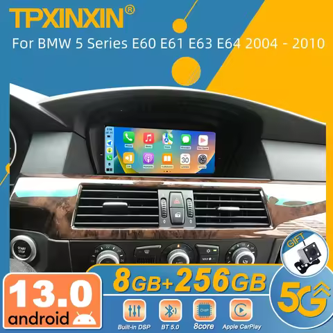 For BMW 5 Series E60 E61 E63 E64 2004 - 2010 Android Car Radio Multimedia Video Player Wireless Carp
