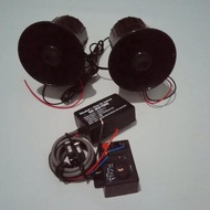 SB modul 12 suara sirine patwal plus double toa mini 10 Watt motor dan mobil.