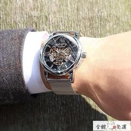 一年｜機械錶 手錶 男錶2021新款手表男士全自動機械鏤鋼帶鏤空氚氣高檔學生夜光防水男表