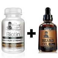 [USA]_The Beard Legacy BEARD GROWTH KIT - Biotin #1 Beard Supplement/Vitamin. For Thicker and Fuller