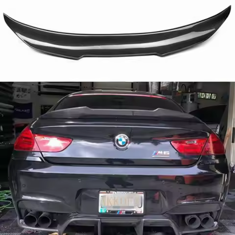 For BMW 6 Series F06 F12 4-door 2-door PSM Style Carbon Fiber Trunk Spoiler Wing 640i 640d 650i