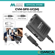 COMICA AUDIO CVM-SPX-UC(M) MULTIFUNCTIONAL 3.5MM (TRS AND TRRS 3.5MM MICS) TO USB TYPE-C AUDIO CABLE