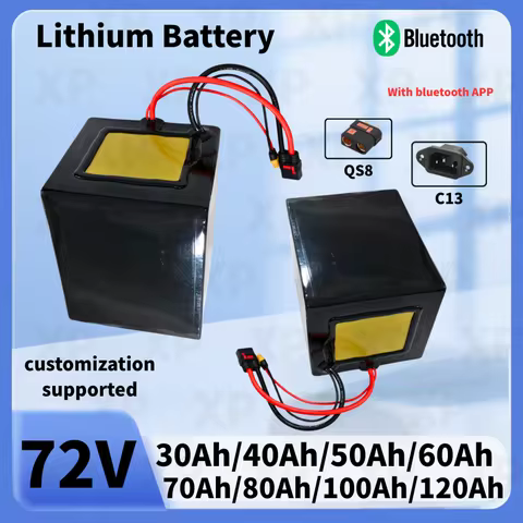 XP-72v 40Ah 50Ah 60Ah 70Ah 80Ah 100Ah lithium ion battery pack 40A 50A 60A 70A 80A 100A with bluetoo