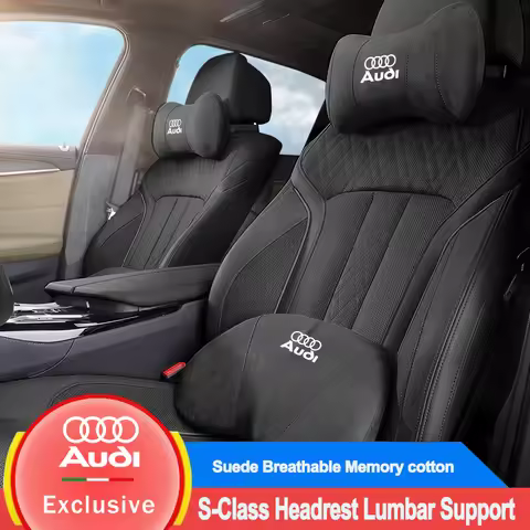 Car Seat Headrest Memory Cotton Lumbar Neck Protection Pillow For Audi A1 A2 A3 A4 A5 A6 A7 A8 A8L Q