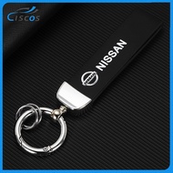 Ciscos Leather Car Key Holder Keychain Car Accessories For Nissan Note GTR Qashqai Serena NV350 Kick