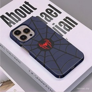 Dark Blue Bottom Red Spider Pattern Protective Cases Suitable for iPhone 12Pro 15ProMax 12 XSMax 8Plus 11Pro 15Pro 13 7/8Plus 14 Glossy Phone Case 13Pro Shockproof Silicone Hard Case XR 12ProMax Anti-drop 14Pro DA9P