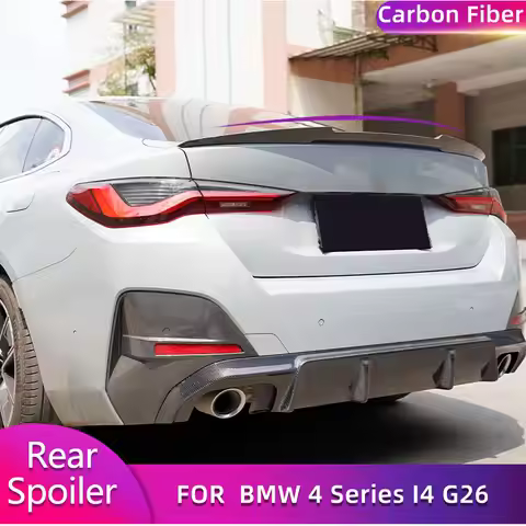 Carbon Fiber Rear Trunk Spoiler Wings for BMW 4 Series I4 G26 M Sport 4-Door 2021-2023 Car Rear Spoi