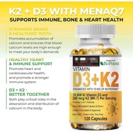 Vitamin D3 K2 (10000 IU D3 + 200mcg K2 MK7) Advanced Immune Support