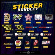 STICKER ESR PLAYER CUT OFF ECU SHOP MOTUL BISMILLAH 1S, Nasty Port Flow, STP, Highway, ELLA USA DECA