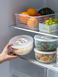 日本NAKAYA  日本製圓形透明收納/食物保鮮盒6件組