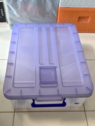 二手 特大 CD DVD Blu-ray Sony PS2 PS3 PS4 PS5 Xbox Game（有蓋 滑輪）膠箱 加厚 儲物箱 收納箱 儲物盒 Clear Storage Box
透明 塑膠 