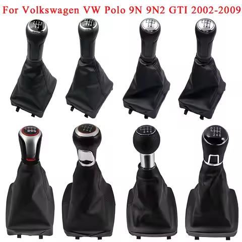 5/6 Speed Car Styling Gear Shift Knob Lever Shifter Gaitor Leather Boot Cover Case For Volkswagen VW