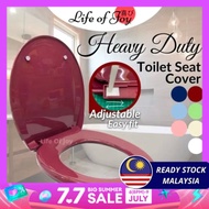 CJ Heavy-Duty Toilet Seat Cover Colour Plastic Plastik Jamban Duduk Tandas Penutup Tandas with Screw
