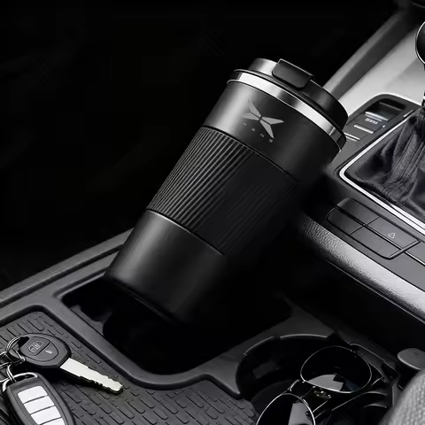 Spill-Proof Thermal Car Water Cup Car Travel Mug Easy-Grip Stainless Steel For XPeng G3i G6 G9 P5 XP