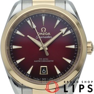 歐米茄海馬系列Aqua Terra 150公尺同軸潛水錶，38毫米，型號220.20.38.20.10.002，附錶盒、保固卡，18K黃金/不鏽鋼男士腕錶，RED拋光，成色極佳[二手]