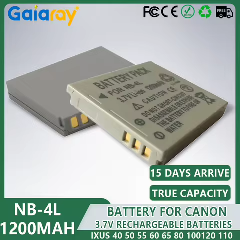 NB-4L NB 4L NB4L Battery 1200mAh Li-ion Battery for Canon IXUS 30 40 50 55 60 65 100 I20 110 130 IS 