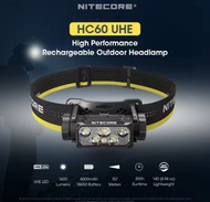 NITECORE HC60 UHE ไฟหน้าแบบชาร์จไฟได้ Bulit-in 4000mAh แบตเตอรี่ Max Runtime 200h ไฟหน้าน้ําหนักเบา