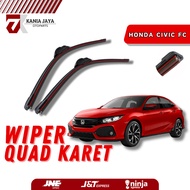 Honda Civic FC Frameless Quad Blade Car Wiper 1 Set Left and Right Model 4 Rubber