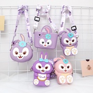 Chen Yi 【In stock】 Disney Hot Cartoon Character Image Stella Lou Inclined Shoulder Bag Soft Silicone Star Delu Toy for Children Girls Holiday Gifts