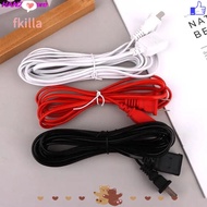 FKILLA Power Extension Cord, Two-pin Copper AC Power Cord, 2/3/5m PVC EU Type Adapter