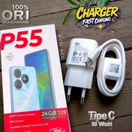 Charger Itel P55 Nfc ORI Fast Charging 18 Watt, Type C 5v-2.4A, Supports Fast Charging