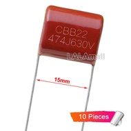 10pcs CBB Capacitor 474J 630V 474K 0.47uF 470NF CBB22 474J630V 474K630V Metallized Polypropylene Fil