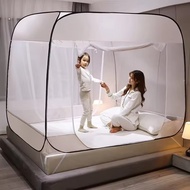 Mosquito Net For Adults (4 Feet/5 Feet/6 Feet/6.6 Feet) Square With Door Foldable Spring Large Insec