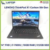 LENOVO ThinkPad X1 Carbon 5th Gen (i7-7/16GB/512GB) Preowned [Refurbished]