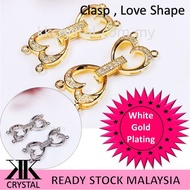 Korean Gold Plating, Clasp, Hook, Cangkuk Gelang, Cangkuk Rantai, CLASP LOVE SHAPE, Code A75236