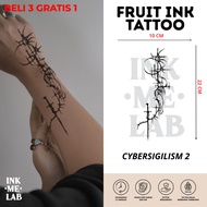 INKMELAB - CYBERSIGILISM 2 Fruit Ink Temporary Tattoo 22X10CM - Semi-Permanent Temporary Tattoo Last