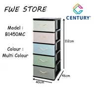 Century 5 Tier Plastic Drawer / Cloth Cabinet / Storage Cabinet B1450MC