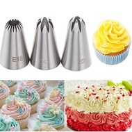 3pcs/set Pastry Icing Piping Nozzles Tips Stainless Steel Cream Cake Decorating #2D #E18 #D42