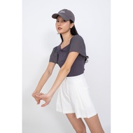 MADEBY3INUTE Anders Square Neck Basic Ribbed Top in Gun Metal