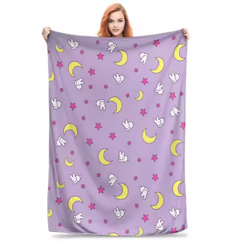 Sailors Moon Blanket Cozy Soft Throw Blankets for Couch 50x60 Inch Multi-size Plush Thin Quilt