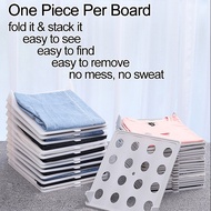 【Bundle of 5】EZ Reach Clothes Stack Organizers Prevent Wrinkle Mess on Tee Shirt Pants in Drawers Cl
