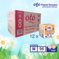 OTO Popok Dewasa Adult Diapers Pants model Celana ukuran M / L / XL / XXL isi 8 pcs x 12 ( 96 s )