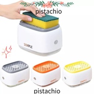 PISTA Detergent Dispenser, Manual Press Wall Mounted Sponge Soap Pump Dispenser,  Detergent Filling 