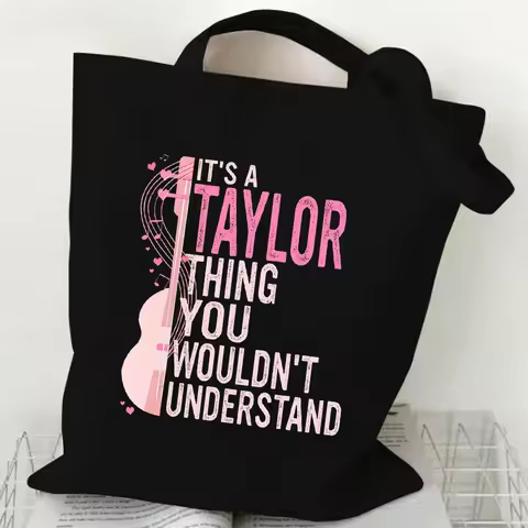 This Is Taylor Thing You Wouldn't Understand Guitar Canvas Bag Large Capacity Portable Storage Tote 