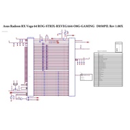 Asus Radeon D050PILL Rev 1.00X RX Vega 64 ROG-STRIX-RXVEGA64-O8G-GAMING D050PIL Rev 1.00X card circu