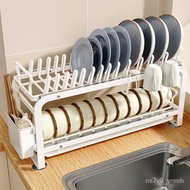 Stainless Steel Dish Rack Kitchen Draining Rack Pull-out Slide Dish Rack Metal Cabinet Dish Storage Rack