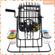 [HohohoMY] Bingo Game Hand Draw Lottery Machine with 6 Cups 48 Balls Set Party