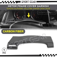 CAR METER FRAME COVER INTERIOR CAR INTERIOR DASHBOARD GARNISH CARBON FIBER TOYOTA ALPHARD VELLFIRE ANH30 2015-2023