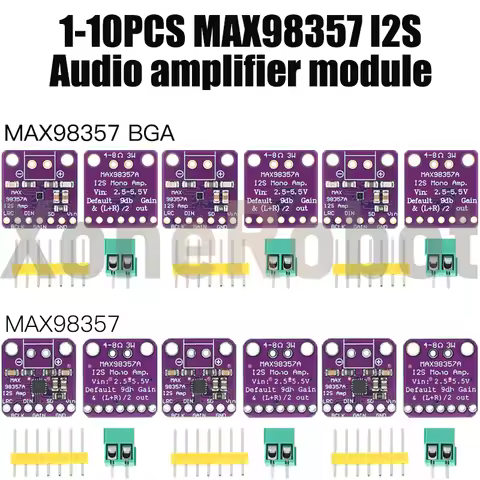 1-10PCS MAX98357 I2S 3W Class D Amplifier Breakout Interface DAC Decoder Module Filterless Audio Boa