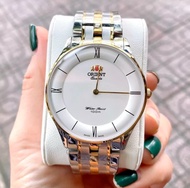 {LAZADA ĐỒNG HỒ HÀNG HIỆU } Đồng hồ nam dây kim loại 0rient size 40mm gold fullbox Đồng hồ nam chống