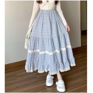 ZETERINDO - ZRX SAGITA SKIRT LACE BOTTOM SKIRT / FRENCH SKIRT / LACE SKIRT / KOREAN STYLE / Lace Pli